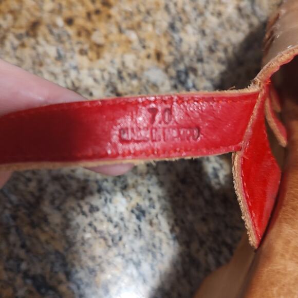 Bed Stu Fontella Heeled Platform Sandal Leather Tan Rustic Women's Size 7 - Picture 10 of 15